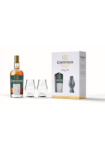 Carpathian Fetească Neagră Cask Finish 0.7L 46% + 2 Glencairn Glasses